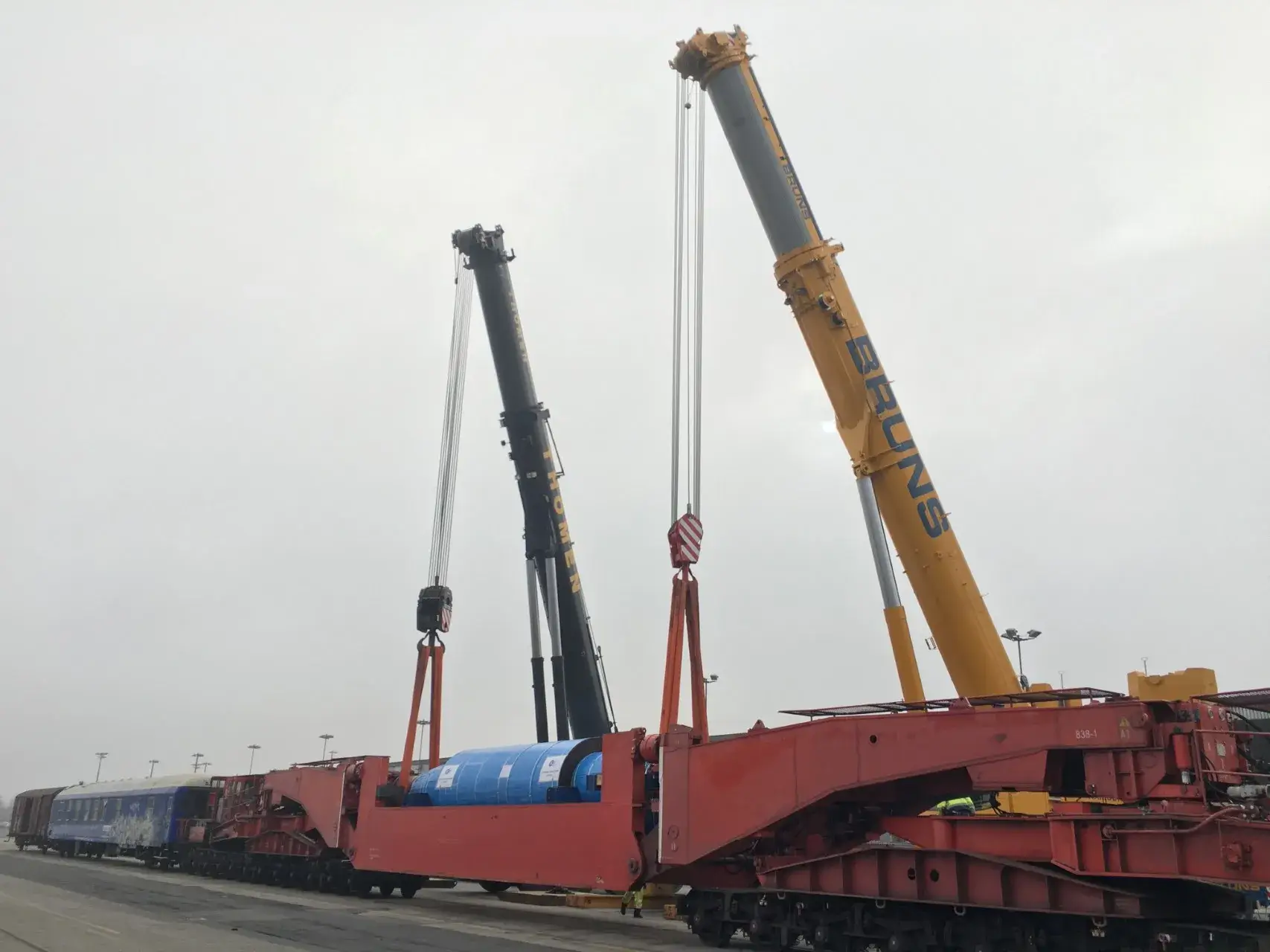 Hhla Unikai Bahn Schwertransport Verladung Zug